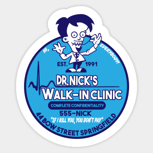 Dr. Nick walk in clinic Sticker